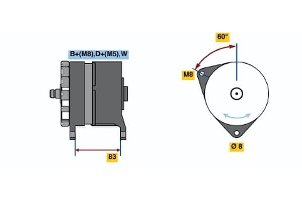 Bosch Marş motorları ve alternatörler Üç fazlı jeneratör küçük görsel 5