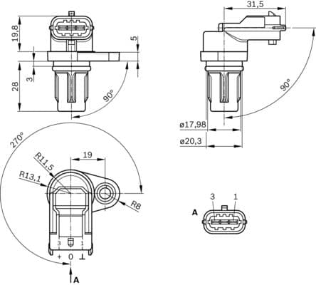 Bosch Sensörler Eksantrik mili sensörü küçük görsel 11