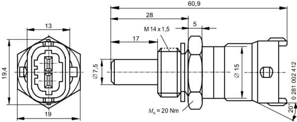 Bosch Sensörler Sıcaklık sensörü, akaryakıt küçük görsel 6