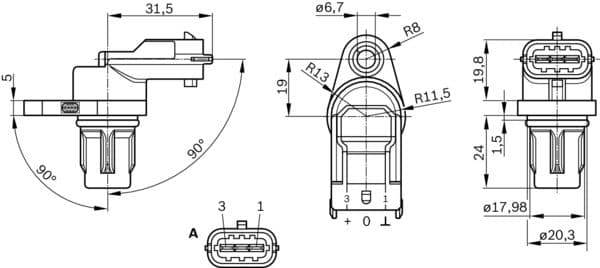 Bosch Sensörler Eksantrik mili sensörü küçük görsel 6