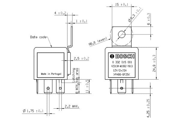 Bosch Elektrik Yedek Parça Röle, kilitleyici- küçük görsel 7