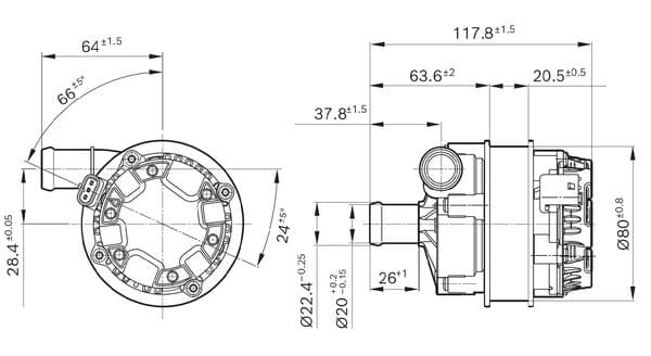 Bosch Termal Yönetim Elektrikli ek su pompası küçük görsel 6