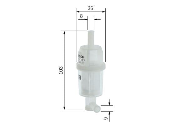 Bosch N 4077 Akaryakıt besleme borusu süzgeci küçük görsel 5