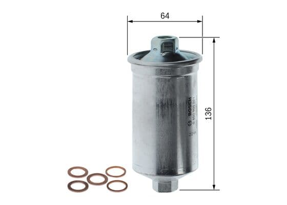 Bosch F 5021 Yakıt filtresi, Benzin enjeksiyonu küçük görsel 5