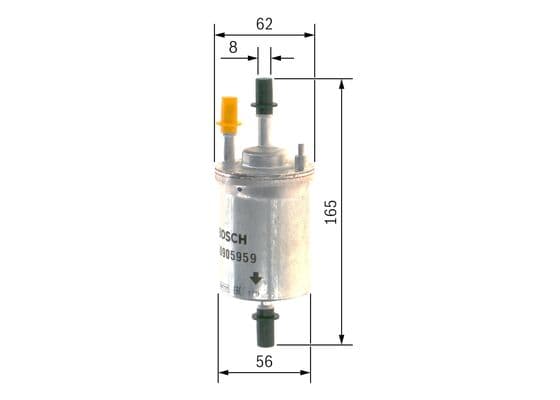 Bosch F 5959 Yakıt filtresi, Benzin enjeksiyonu küçük görsel 5