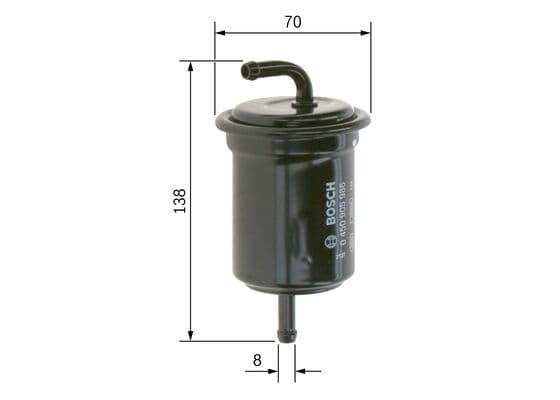 Bosch F 5986 Yakıt filtresi, Benzin enjeksiyonu küçük görsel 5
