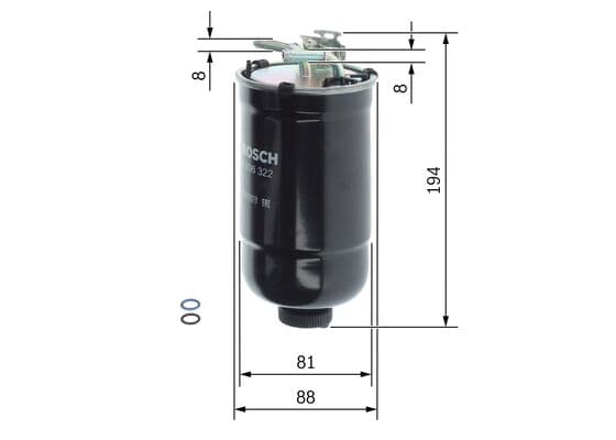 Bosch N 6322 Akaryakıt besleme borusu süzgeci 1