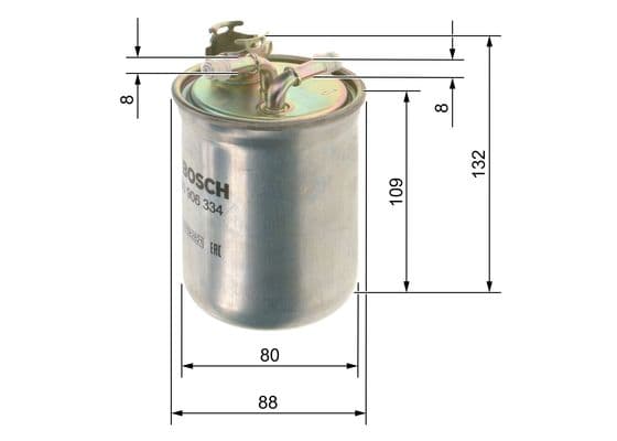 Bosch N 6334 Akaryakıt besleme borusu süzgeci 1