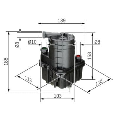 Bosch N 7015 Akaryakıt besleme borusu süzgeci 1