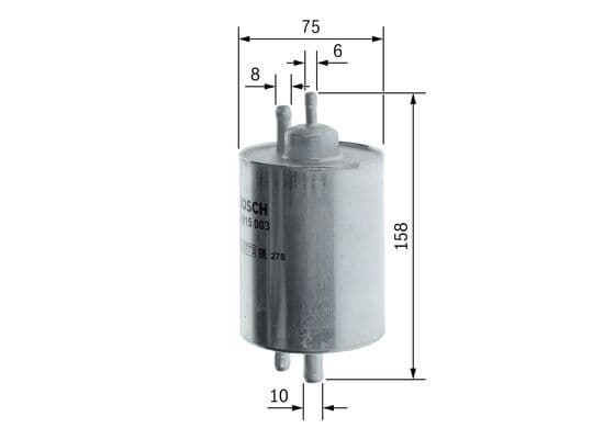 Bosch F 5003/1 Yakıt filtresi, Benzin enjeksiyonu küçük görsel 5