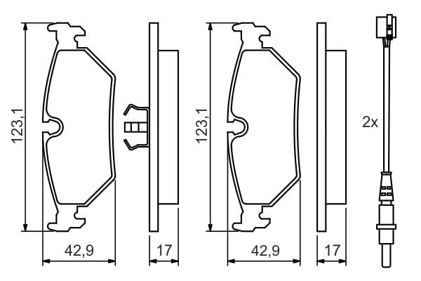 Bosch BP011 Diskli fren balatası seti; arka küçük görsel 6