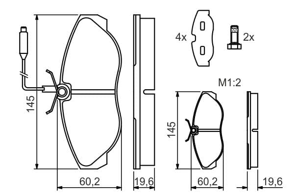 Bosch BP013 Diskli fren balatası seti; ön küçük görsel 5
