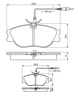 Bosch BP016 Diskli fren balatası seti; ön küçük görsel 7