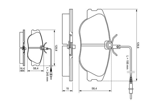 Bosch BP016 Diskli fren balatası seti; ön küçük görsel 8