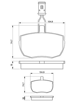 Bosch BP019 Diskli fren balatası seti; ön küçük görsel 5