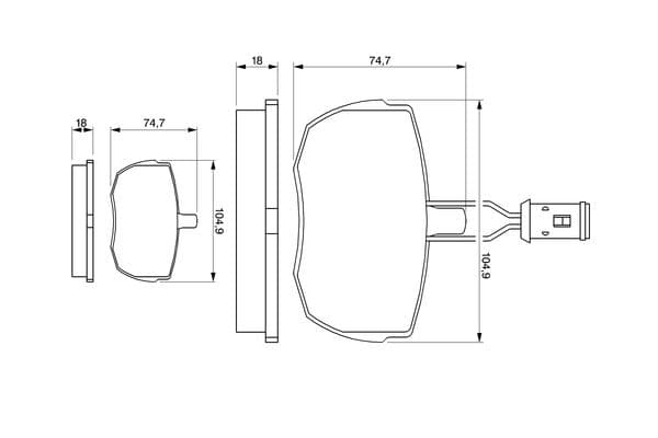 Bosch BP019 Diskli fren balatası seti; ön küçük görsel 6