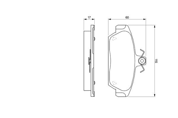 Bosch BP037 Diskli fren balatası seti; ön küçük görsel 6