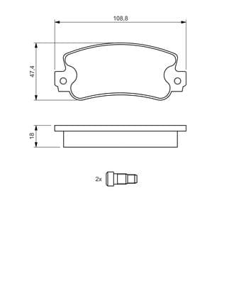 Bosch BP041 Diskli fren balatası seti; ön küçük görsel 5
