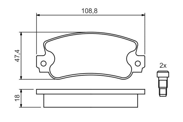 Bosch BP041 Diskli fren balatası seti; ön küçük görsel 6