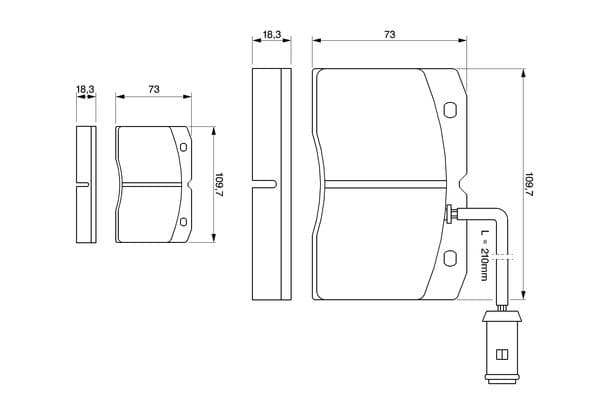 Bosch BP062 Diskli fren balatası seti; ön küçük görsel 5