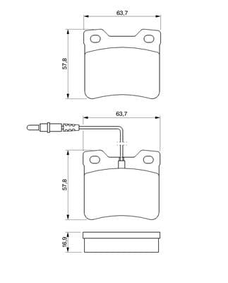 Bosch BP106 Diskli fren balatası seti; arka küçük görsel 5