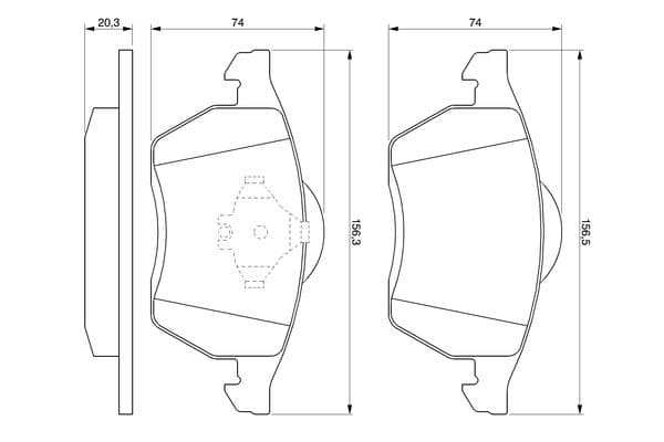 Bosch BP113 Diskli fren balatası seti; ön küçük görsel 6