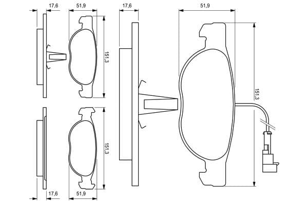 Bosch BP119 Diskli fren balatası seti; ön küçük görsel 6