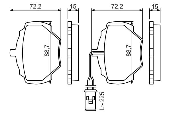 Bosch BP129 Diskli fren balatası seti; arka küçük görsel 5