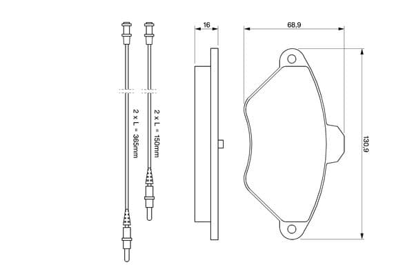 Bosch BP137 Diskli fren balatası seti; ön küçük görsel 6