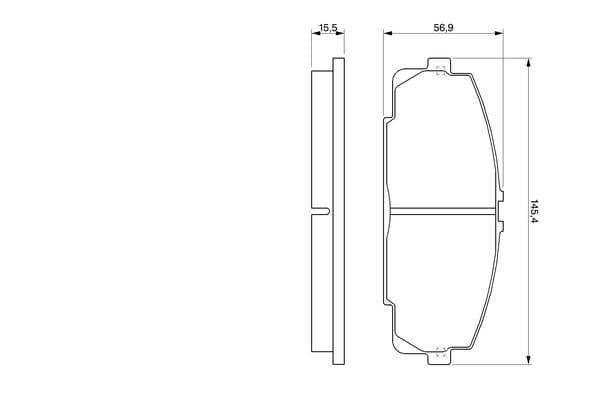 Bosch BP154 Diskli fren balatası seti; ön küçük görsel 6