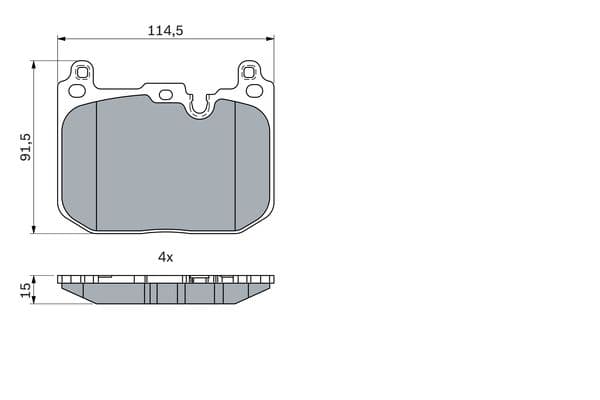 Bosch BP2330 Diskli fren balatası seti; ön küçük görsel 7
