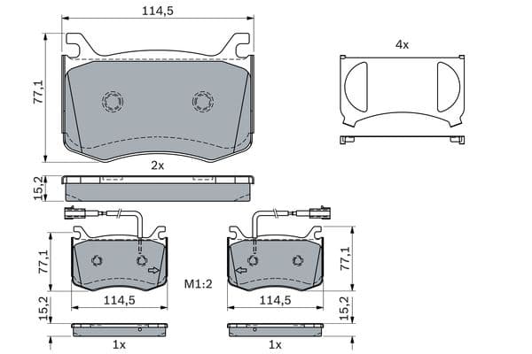 Bosch BP2240 Diskli fren balatası seti; ön küçük görsel 7