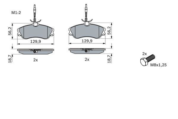 Bosch BP204 Diskli fren balatası seti; ön küçük görsel 6