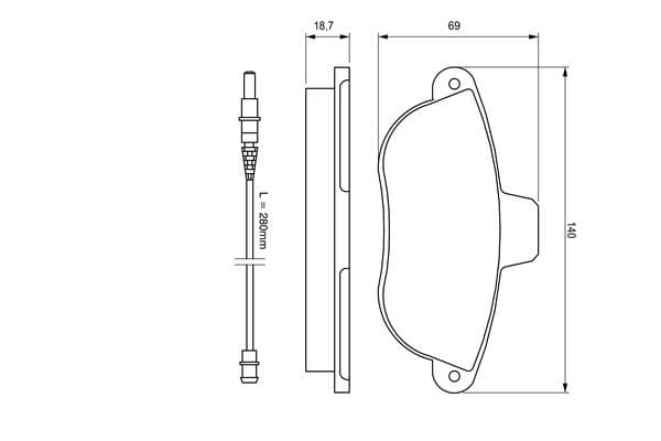 Bosch BP205 Diskli fren balatası seti; ön küçük görsel 8