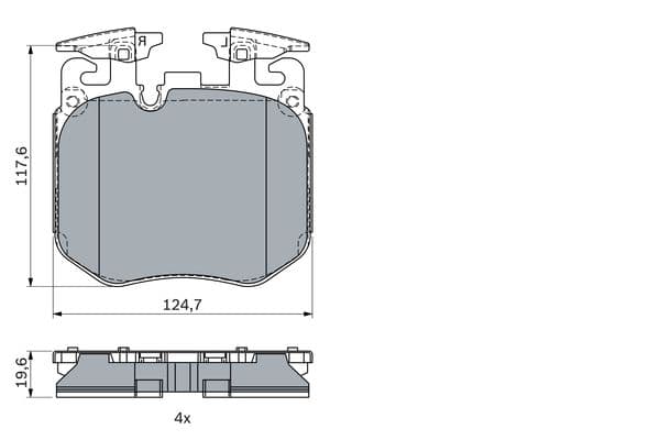 Bosch BP2288 Diskli fren balatası seti; ön küçük görsel 7