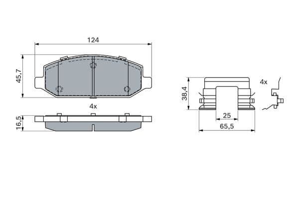 Bosch BP2362 Diskli fren balatası seti; ön küçük görsel 5