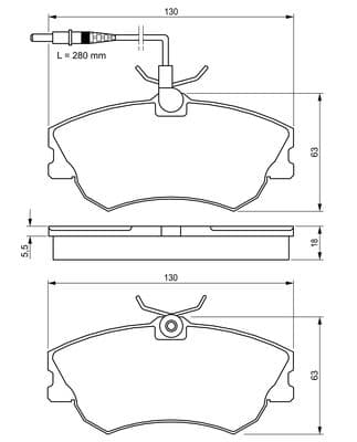 Bosch BP220 Diskli fren balatası seti; ön küçük görsel 5