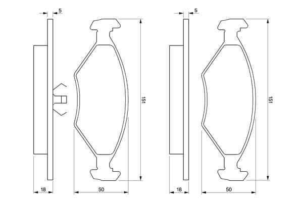 Bosch BP227 Diskli fren balatası seti; ön küçük görsel 5