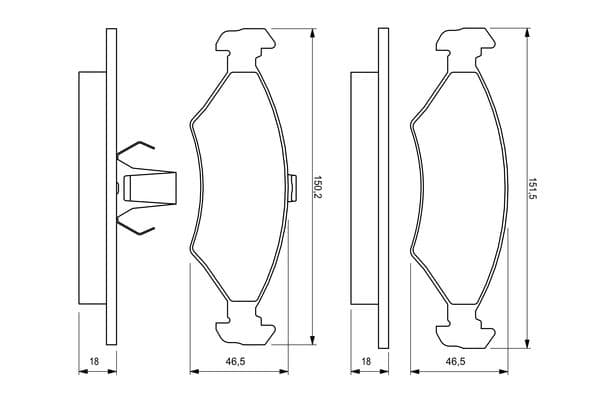 Bosch BP231 Diskli fren balatası seti; ön küçük görsel 8