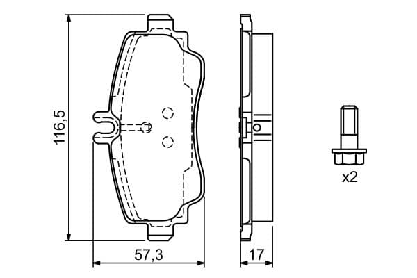Bosch BP239 Diskli fren balatası seti; ön küçük görsel 7