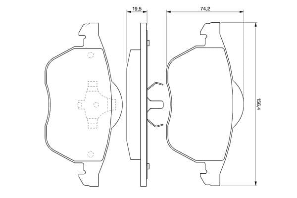 Bosch BP249 Diskli fren balatası seti; ön küçük görsel 8