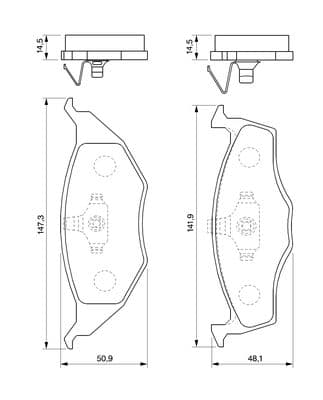 Bosch BP263 Diskli fren balatası seti; ön küçük görsel 7