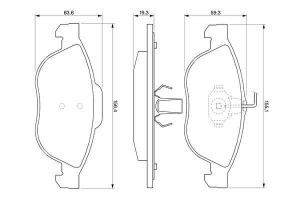 Bosch BP266 Diskli fren balatası seti; ön küçük görsel 6