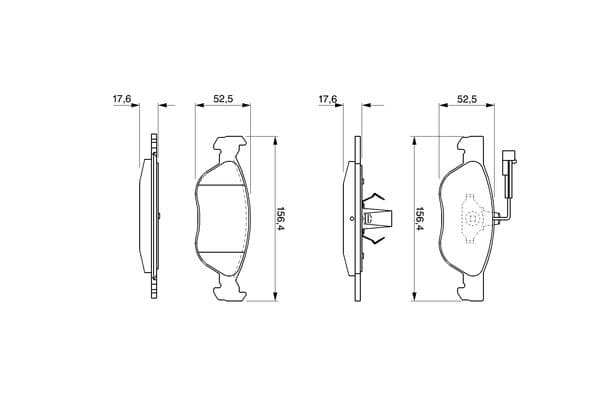 Bosch BP268 Diskli fren balatası seti; ön küçük görsel 6