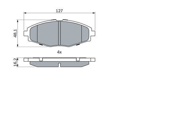 Bosch BP270 Diskli fren balatası seti; ön küçük görsel 7