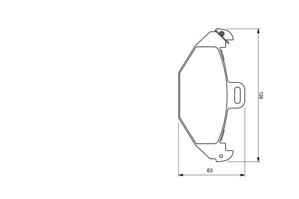 Bosch BP285 Diskli fren balatası seti; arka küçük görsel 8
