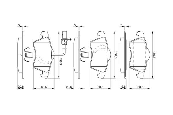 Bosch BP289 Diskli fren balatası seti; ön küçük görsel 8