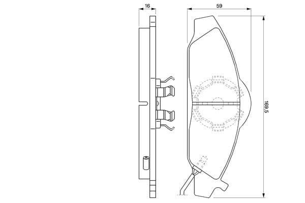 Bosch BP301 Diskli fren balatası seti; ön küçük görsel 6