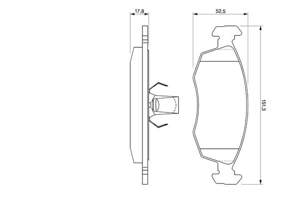 Bosch BP303 Diskli fren balatası seti; ön küçük görsel 8