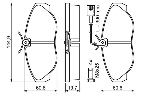 Bosch BP304 Diskli fren balatası seti; ön küçük görsel 6